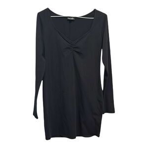 90. Nicole Miller Black Long Sleeve Dress NWOT
